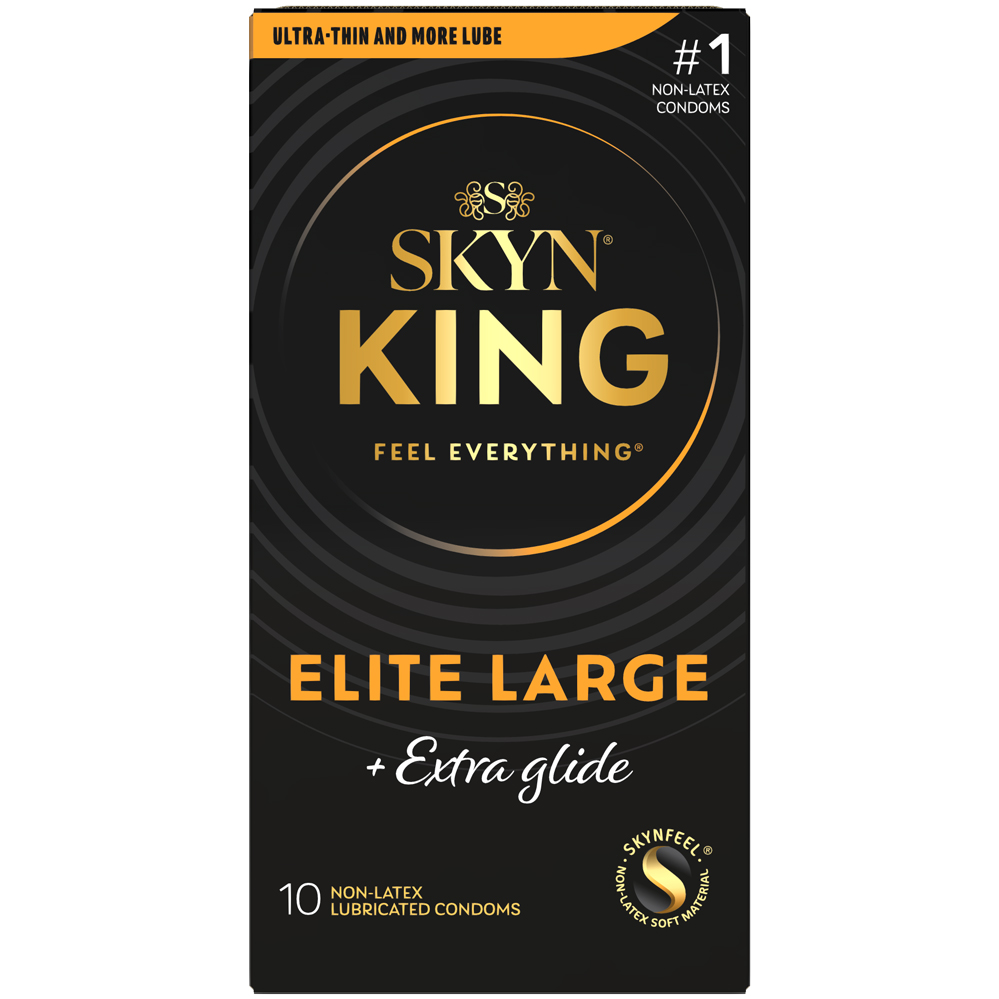 0065qAzu Skyn King Ultra Thin and Extra Glide Condoms 10pk - Image 1