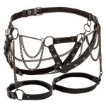 Euphoria Collection Plus Size Thigh Harness With Chains - Black - Image 5