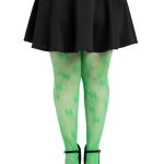 Clover Net Tights - 1x 2x - Green