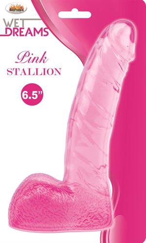 076d79cb7f3c8ca9cb7d73d544846e9b Wet Dreams Stallion Dildo With Balls - Pink - Image 1