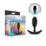 Anal Adventures - Platinum - Silicone Vibra Slim Plug -Medium - Black - Image 4