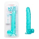 Size Queen 10 inch/25.5 Cm - Blue - Image 4