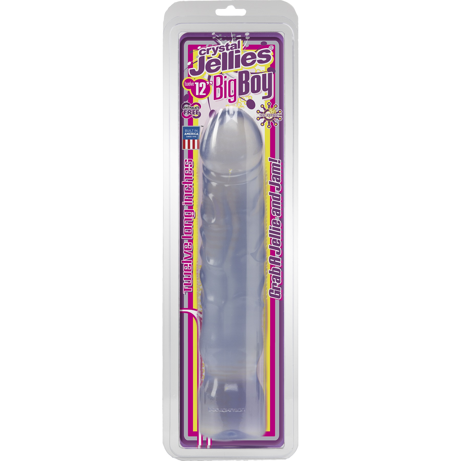 0jFxbkeao9mkGzTltt6L3pNDhttBRH3Q Crystal Jellies Big Boy 12 Inch - Clear - Image 1