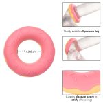Naughty Bits Dickin Donuts Silicone Donut Cock Ring - Pink - Image 6