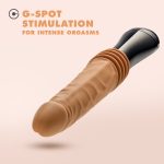 Dr. Skin Silicone - Dr. Arthur - Thrusting Gyrating Vibrating Dildo - Tan - Image 6