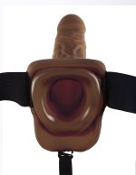 Fetish Fantasy Series 9-Inch Hollow Strap-on With Balls - Brown - Image 3