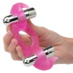 Silicone Triple Orgasm Erection Enhancer Pink Rechargeable - Image 3