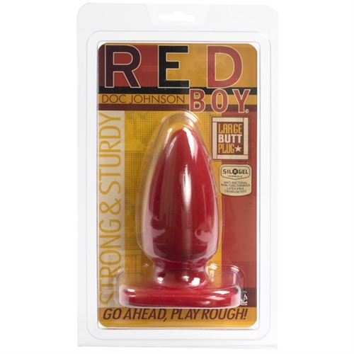 11cdfeda654e6c74fac6f66813118c68 Red Boy Large 5 Inch Butt Plug - Image 1
