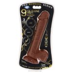 9 Inch Silicone Pro Odorless Dong - Brown - Image 2