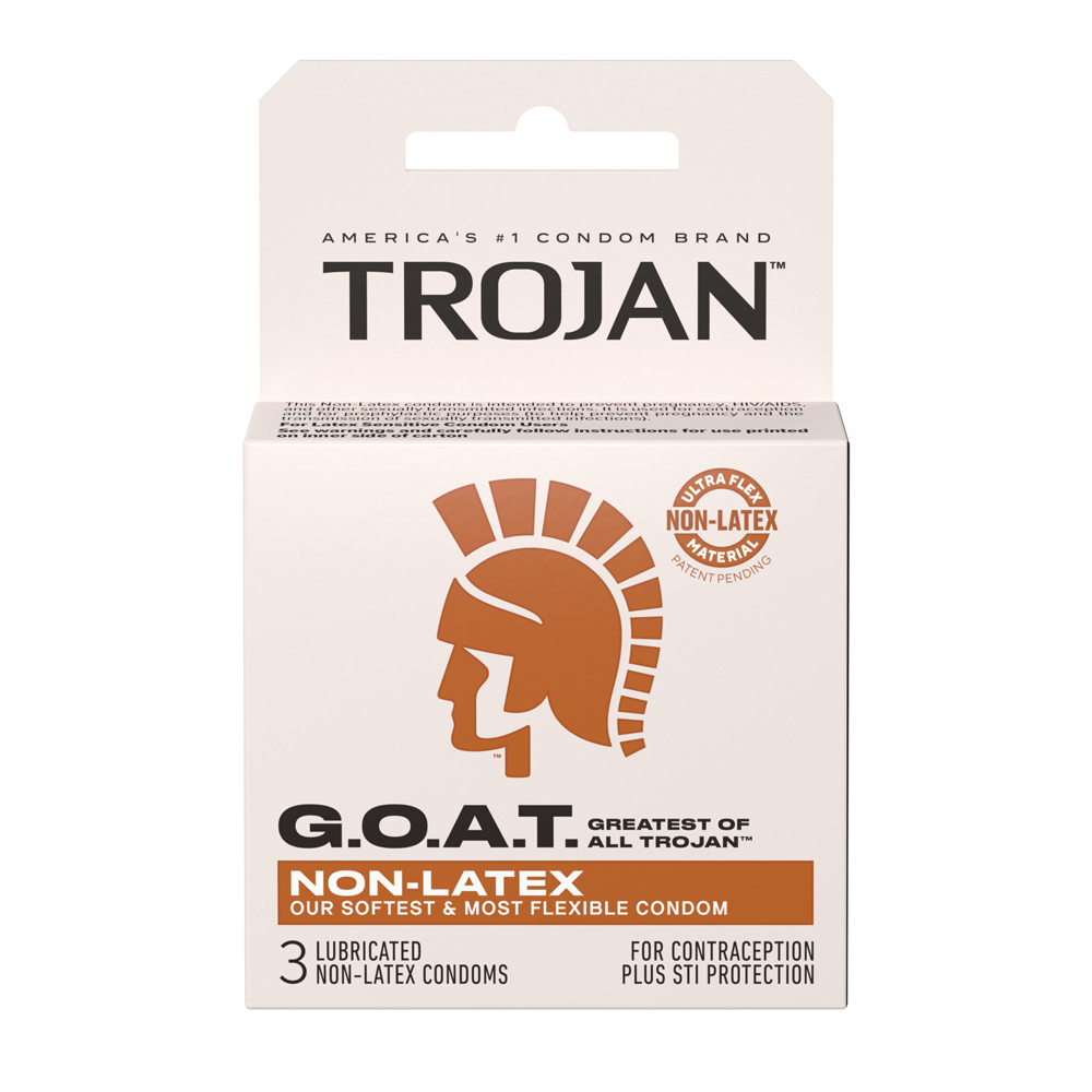 1MYUsvF9 Trojan Goat Non-Latex Condoms 3 Pack - Image 1