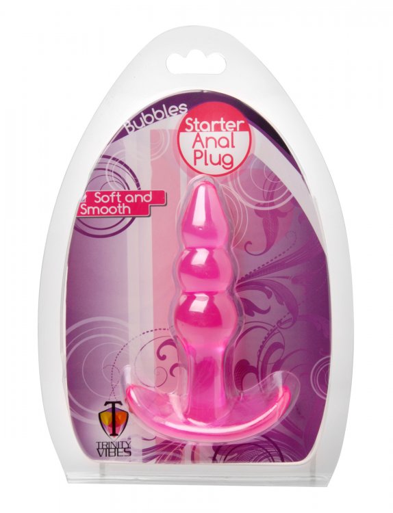 1WtZRqXAKsD431fjkAOktsc3qpkA1BPD Bubbles Bumpy Starter Anal Plug - Pink - Image 1
