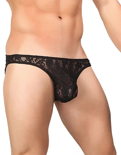 1c107f5cbd9bd2e55fb9a4a8870e9ac5 Stretch Lace Wonder Bikini - Large - Black - Image 1