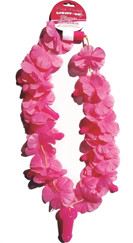 1c1daf2af111925a8c1d379623552ed5 Pink Pecker Light-Up Flower Necklace - Image 1
