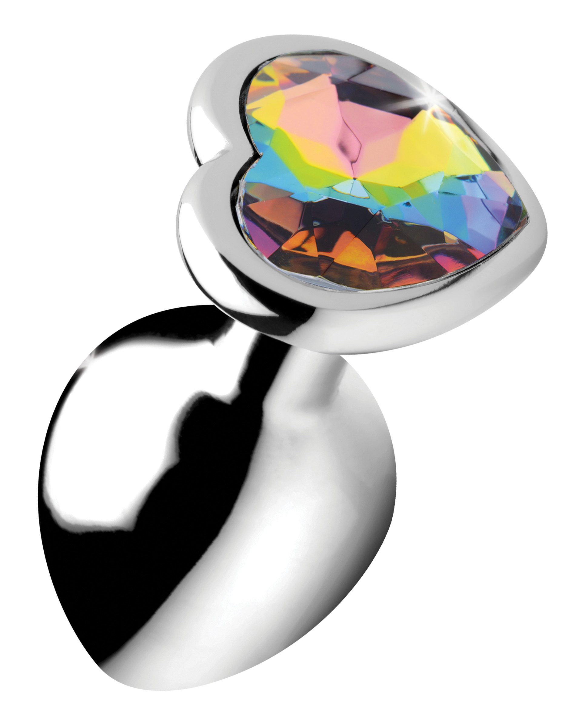 1nMZCjbmxMdRalE6rKQQXmwUpC2EWEak Rainbow Prism Heart Anal Plug - Medium - Image 1
