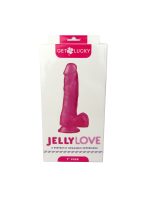 Get Lucky Jelly Love 7" Dildo - Pink - Image 5