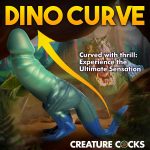 Jurassic Cock Dinosaur Silicone Dildo - Green/blue - Image 2