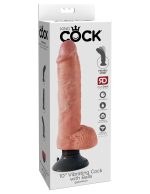 King Cock 10-Inch Vibrating Cock With Balls - Flesh - Image 5
