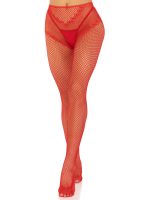 French Cut Crotchless Fishnet - One Size - Red - Image 5
