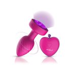 Twila Twirling Purple Gem Light Up Vibrating Plug With Pnk Heart Remote - Image 4