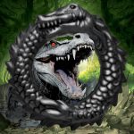 Black Caiman Silicone Cock Ring - Black - Image 4