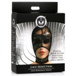 Lace Seduction Lace Bondage Hood - Black - Image 2