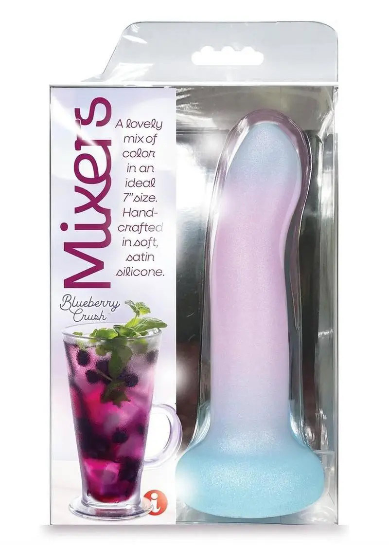 2UIML7C3 Mixers Blueberry Crush 8" Dildo - Pink Lavender Blue - Image 1