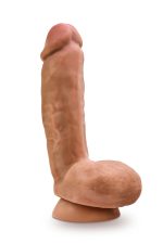 Dr. Skin Glide - 8.5 Inch Self Lubricating Dildo Lubricating Dildo With Balls - Mocha - Image 2
