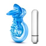 Stay Hard 10 Function Vibrating Tongue Ring - Blue - Image 3