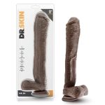 Dr. Skin Mr. Ed 13 Inch Dildo with Suction Cup - Chocolate - Image 2
