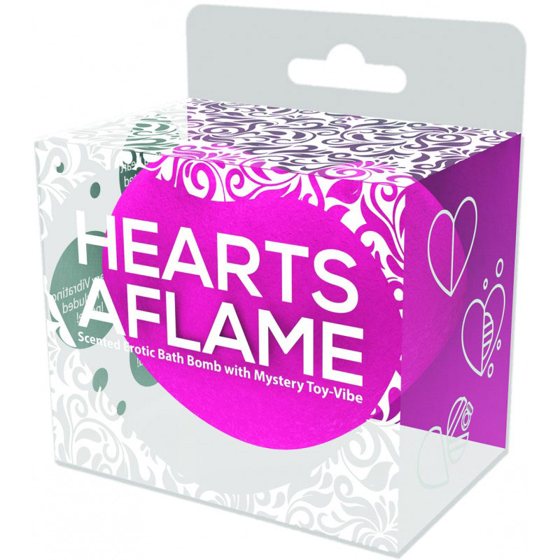 33RSjbLT Hearts Aflame Erotic Lovers Bath Bomb - Image 1