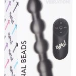 Bang - Vibrating Silicone Anal Beads and Remote Black