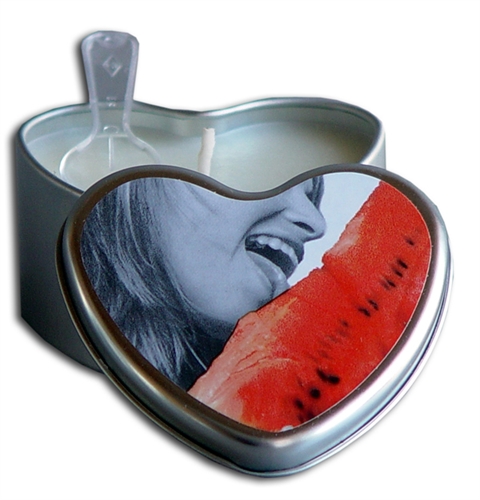 36cfb5aabfe821f007144e63f6f735db Edible Heart Candle - Watermelon - 4 Oz. - Image 1
