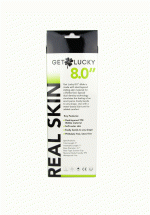 Get Lucky Real Skin 8" Dual Layer Dildo Beige - Image 2