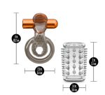 Stay Hard Vibrating Cock Ring Set With Sleeve Textured Sheath - Image 2