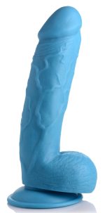 Pop Pecker 8.25 Inch Dildo With Balls - Blue - Image 7