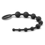 Anal Adventures - Platinum - Silicone 10 Anal Beads - Black - Image 2