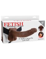 Fetish Fantasy Series 9-Inch Hollow Strap-on With Balls - Brown - Image 4