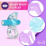 Play With Me  Bull Vibrating C-Ring - Blue - Image 2