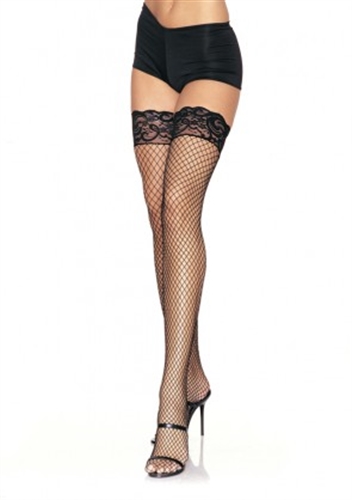 411a7ac2cedb4f45bd92ae2dabb60d1a Industrial Net Stay Up Thigh Highs - One Size - Black - Image 1