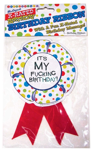 41fe3e76a01d79b572191ce71bc82ba7 X-Rated Birthday Party Award Ribbon - Image 1