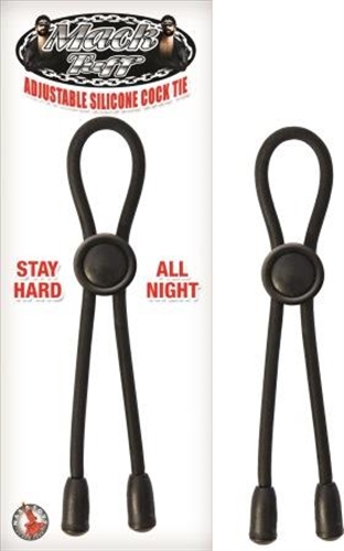 43dca6f8056e1102fad7a2b9cbaca3b5 Mack Tuff Adjustable Silicone Cock Tie - Black - Image 1