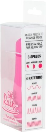 Soft Rain Power Bullet 3 Inch Breeze Coated 7 Function - Pink - Image 2