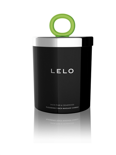454386015096025e9b3403ee28de54e5 Flickering Touch Massage Candle Snow Pear and Cedarwood - 5.3 Oz - Image 1