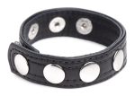 Cock Gear Leather Speed Snap Cock Ring - Black - Image 2