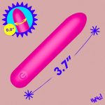 Tapered Flexible Silicone Bullet - Pink - Image 2