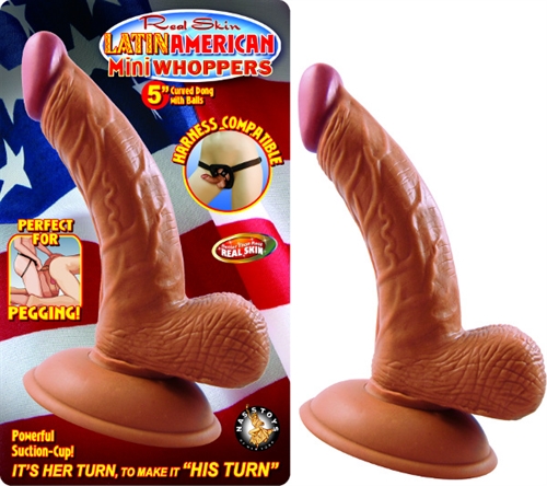 47843d85facc503115fa1c00f56b4846 Latin American Mini Whoppers 5-Inch Curved Dong With Balls - Latin - Image 1