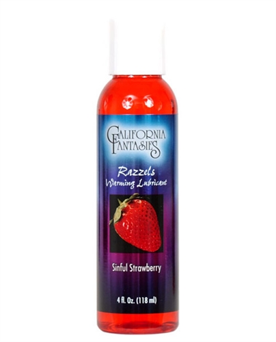 49224f530977305ad8930da94dd4da4c Razzels Warming Lubricant - Sinful Strawberry - 4 Oz. Bottle - Image 1
