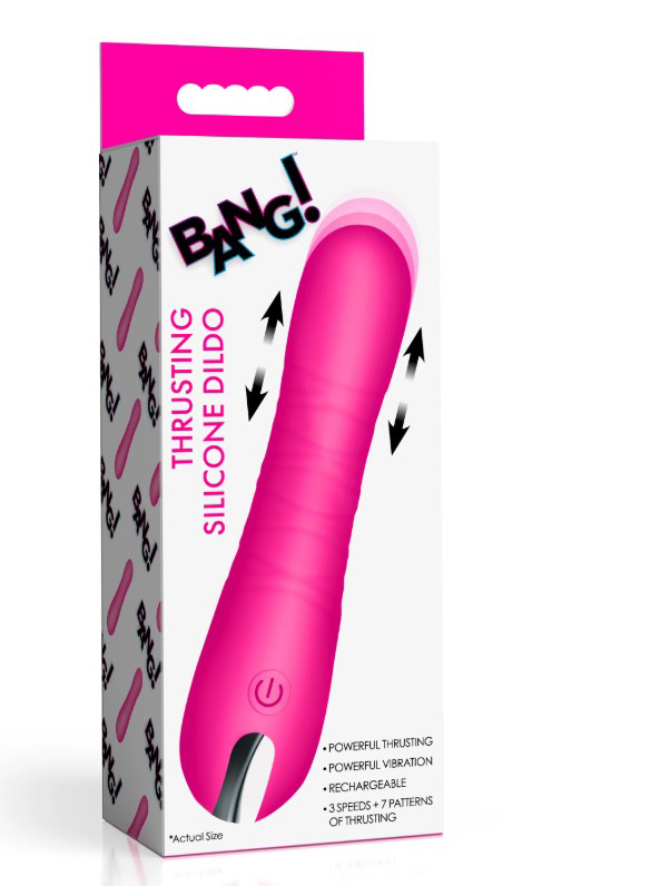 4HCbPF7U Thrusting Silicone Dildo - Pink - Image 1