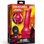 Hell Hound Inflatable Silicone Dildo - Red