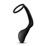 Anal Adventures - Platinum - Cock Ring Plug - Black - Image 2